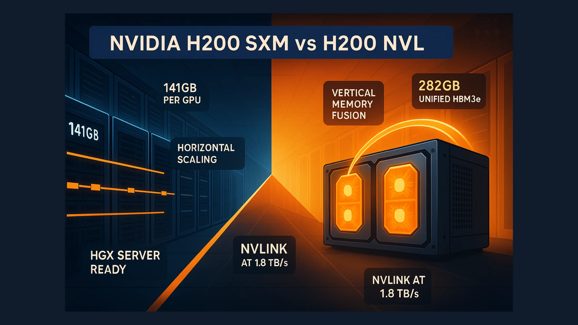 NVIDIA H200 SXM vs H200 NVL: Choosing the Right AI Powerhouse